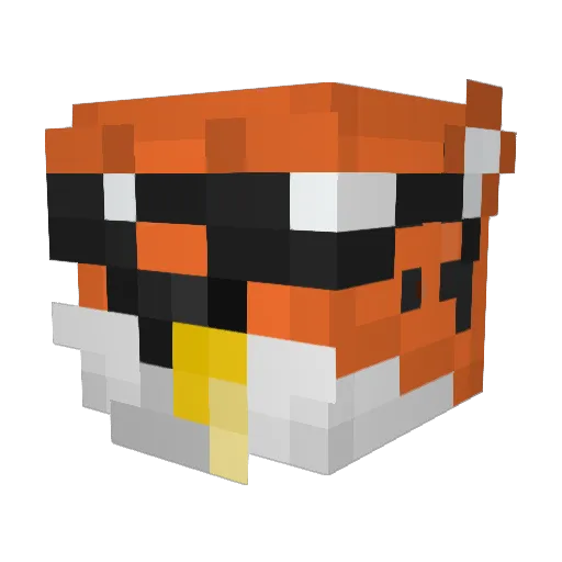 MrPigDogg Minecraft avatar head, 3D render