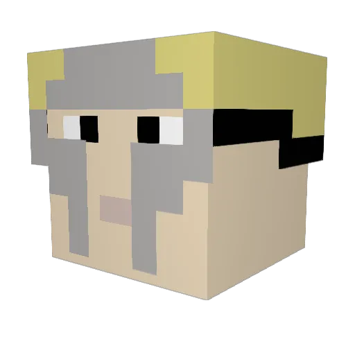 MrPimpMan Minecraft avatar head, 3D render