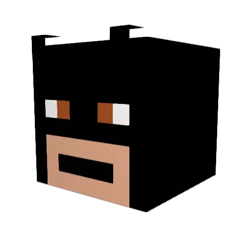 MrPinkBatman Minecraft avatar head, 3D render