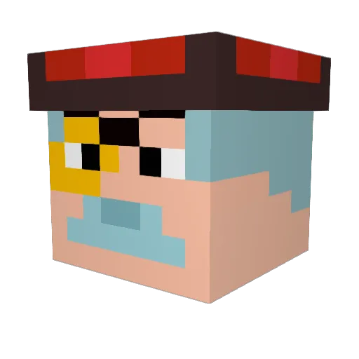 MrPirilampo Minecraft avatar head, 3D render