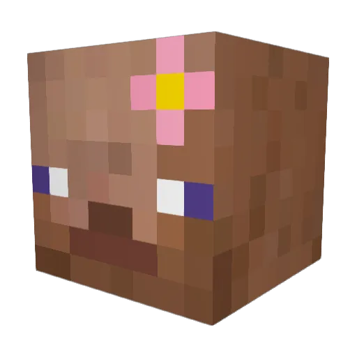 MrPixula Minecraft avatar head, 3D render