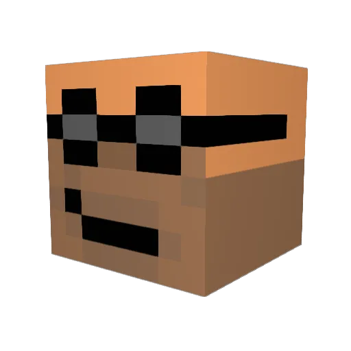 MrPizzaPGA Minecraft avatar head, 3D render