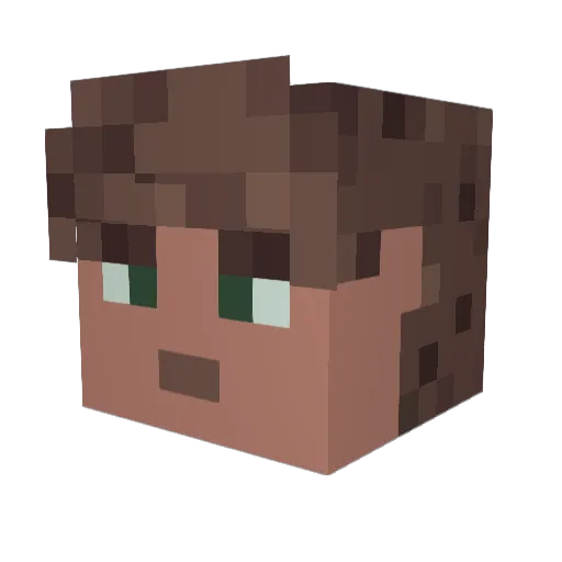 MrPizzaaa Minecraft avatar head, 3D render