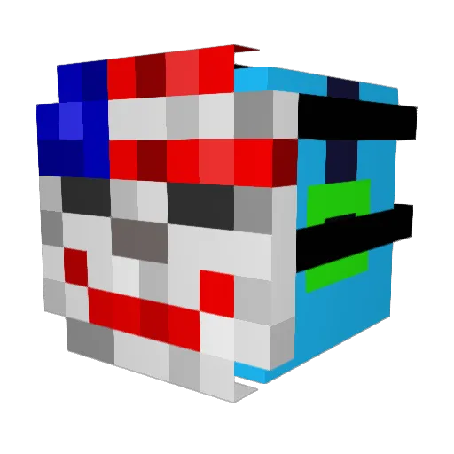 MrPl4y Minecraft avatar head, 3D render