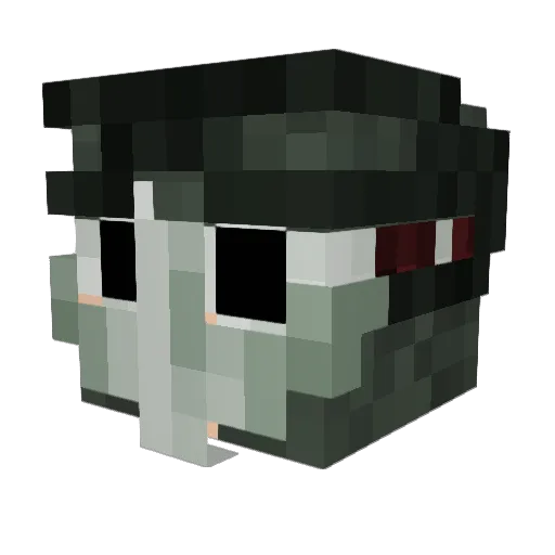 MrPlague00 Minecraft avatar head, 3D render