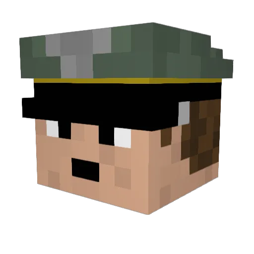 MrPlankan Minecraft avatar head, 3D render