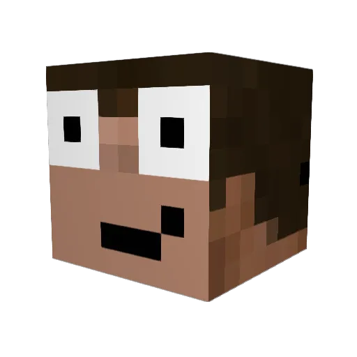MrPluto13 Minecraft avatar head, 3D render