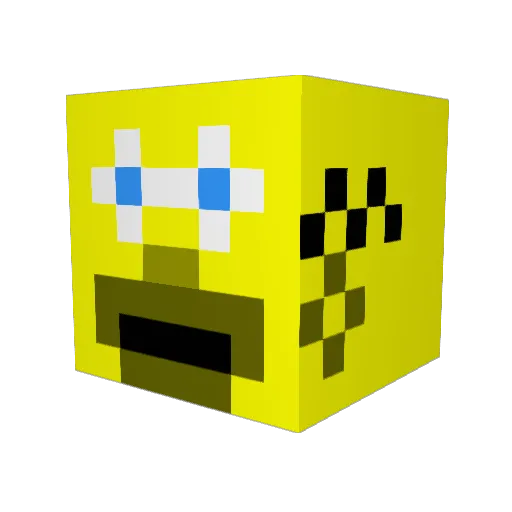 MrPluym Minecraft avatar head, 3D render