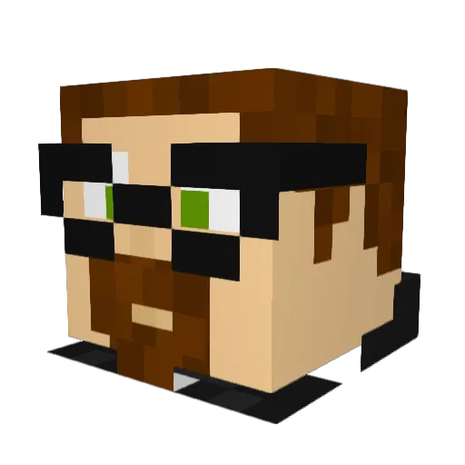 MrPodushka Minecraft avatar head, 3D render