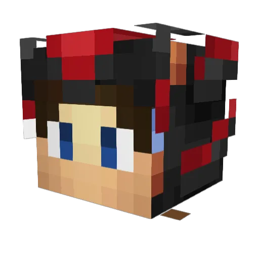 MrPoisonVenom Minecraft avatar head, 3D render