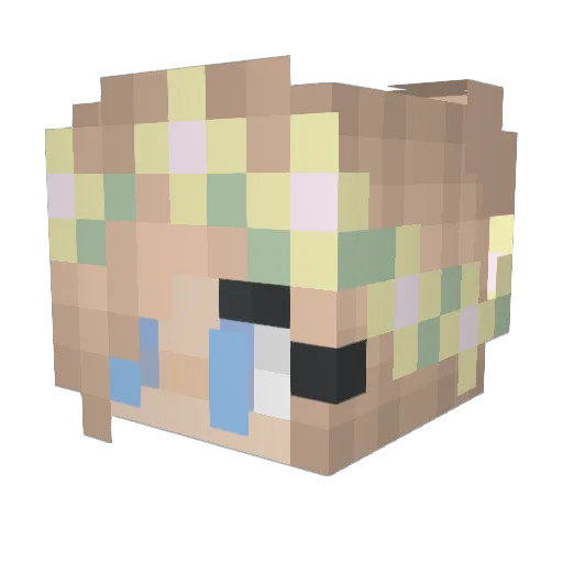 MrPollitoXD Minecraft avatar head, 3D render
