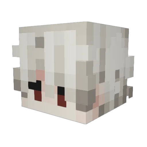 MrPolox Minecraft avatar head, 3D render