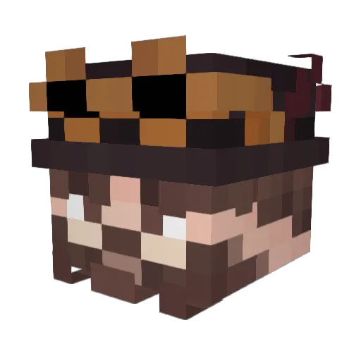 MrPommes602 Minecraft avatar head, 3D render