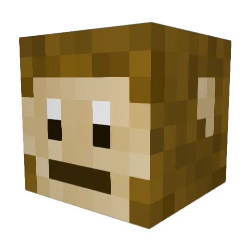 MrPoopstain Minecraft avatar head, 3D render