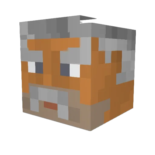 MrPoosh Minecraft avatar head, 3D render