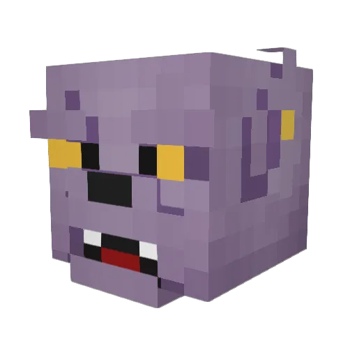 MrPopeTV Minecraft avatar head, 3D render