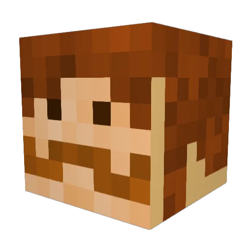 MrPorridge Minecraft avatar head, 3D render