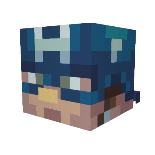 MrPostino Minecraft avatar head, 3D render