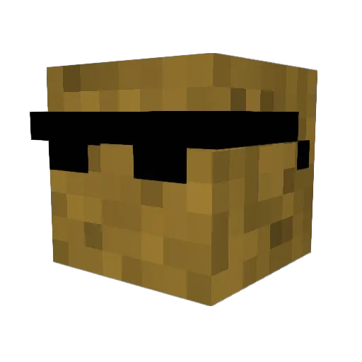 MrPotato127 Minecraft avatar head, 3D render