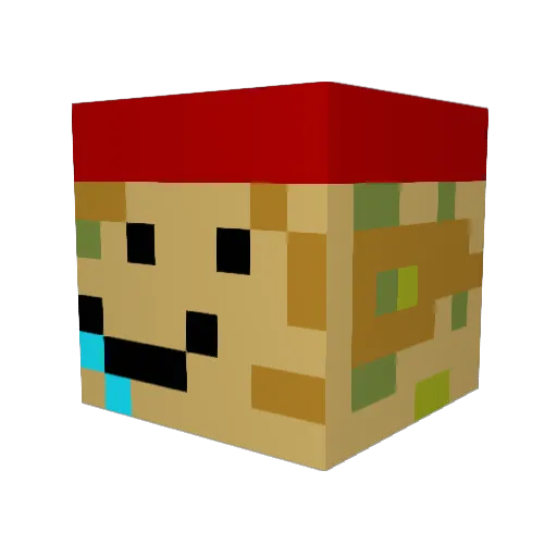MrPotato4803 Minecraft avatar head, 3D render