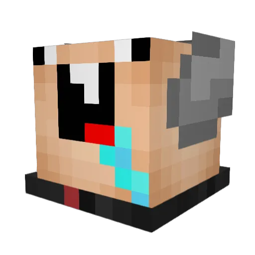 MrPotato_ Minecraft avatar head, 3D render