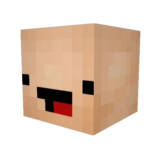 MrPotatoboot Minecraft avatar head, 3D render