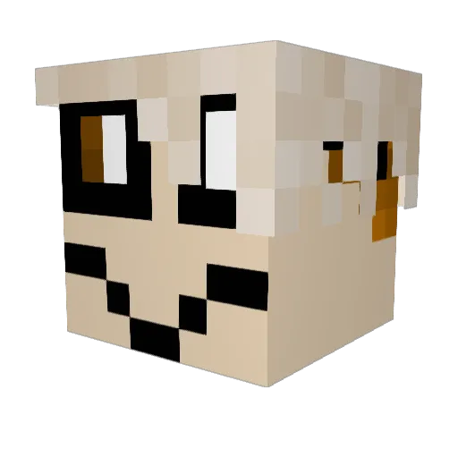 MrPottedPlant Minecraft avatar head, 3D render