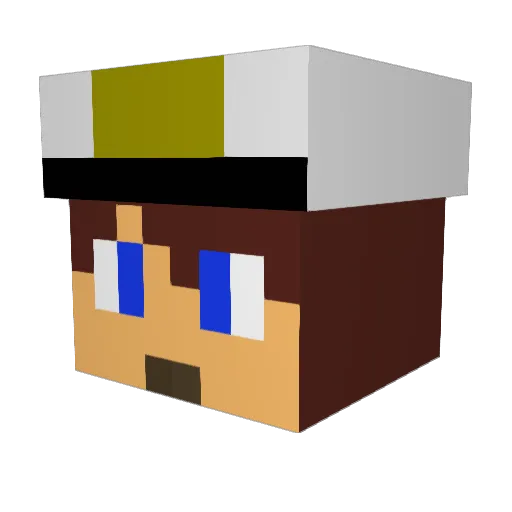 MrPresident100 Minecraft avatar head, 3D render