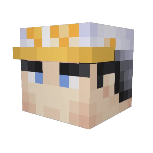 MrPresident95 Minecraft avatar head, 3D render