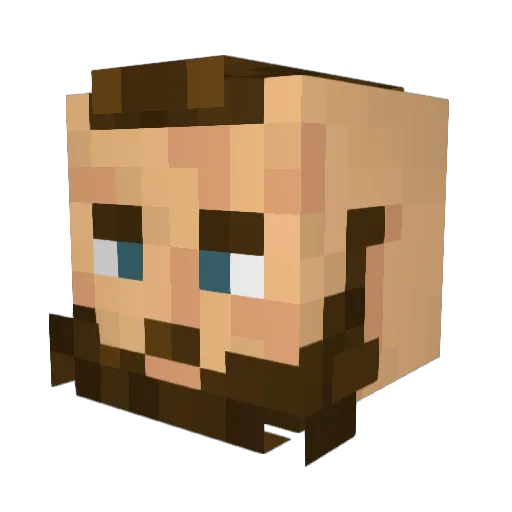 MrProf01 Minecraft avatar head, 3D render