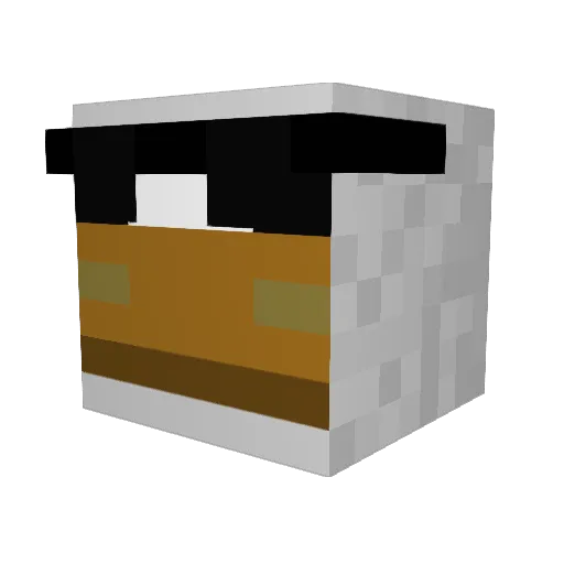 MrProngles Minecraft avatar head, 3D render