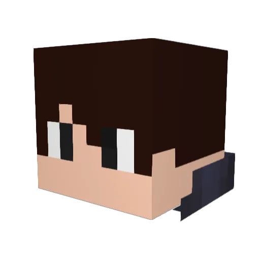 MrPrototype Minecraft avatar head, 3D render