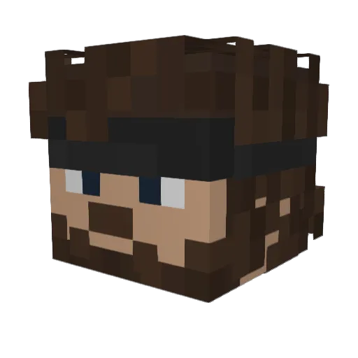 MrPsych622 Minecraft avatar head, 3D render