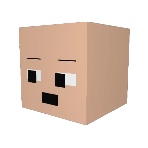 MrPuddlesXD Minecraft avatar head, 3D render