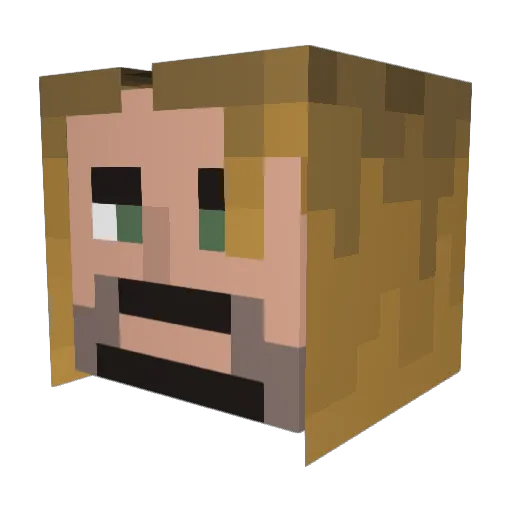 MrPuffy123 Minecraft avatar head, 3D render