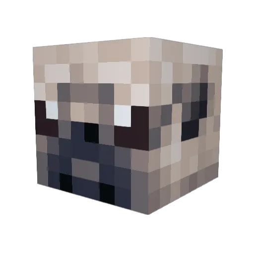 MrPug123 Minecraft avatar head, 3D render