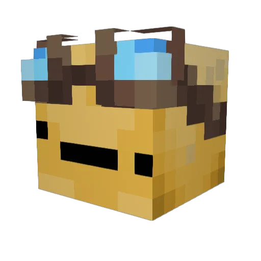 MrPunnn Minecraft avatar head, 3D render