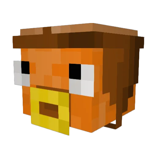 MrPuppy2000 Minecraft avatar head, 3D render