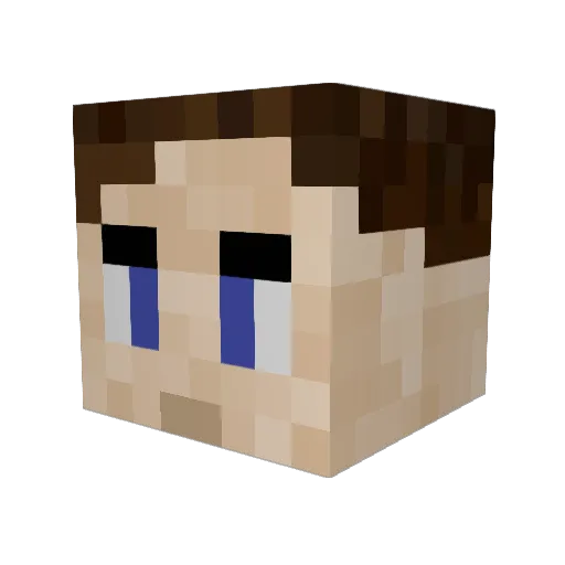 MrPutin25 Minecraft avatar head, 3D render