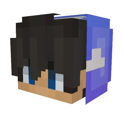 MrQuan7um Minecraft avatar head, 3D render