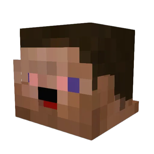MrQuaring Minecraft avatar head, 3D render