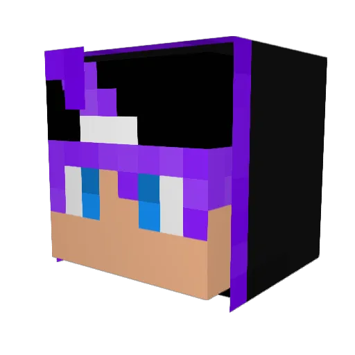 MrQuatox Minecraft avatar head, 3D render