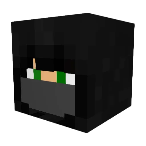MrRafno Minecraft avatar head, 3D render