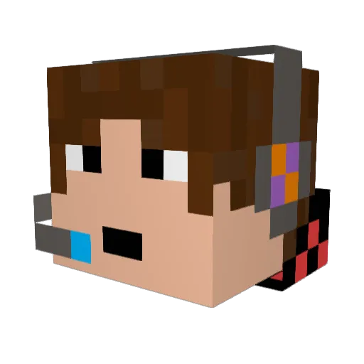 MrRainbow304 Minecraft avatar head, 3D render