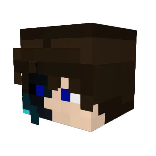 MrReBlock Minecraft avatar head, 3D render