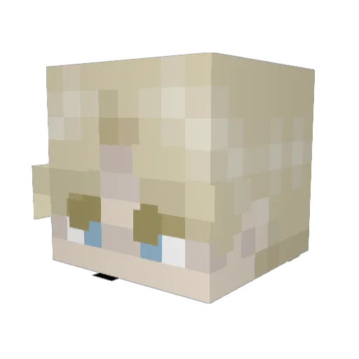 MrRebb Minecraft avatar head, 3D render