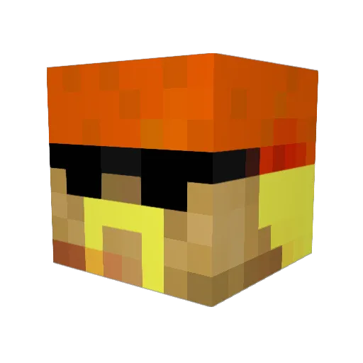 MrRedBeard1 Minecraft avatar head, 3D render