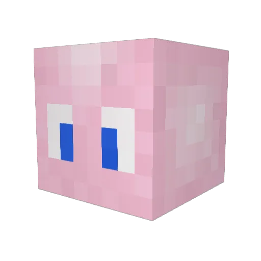 MrRedBurd Minecraft avatar head, 3D render