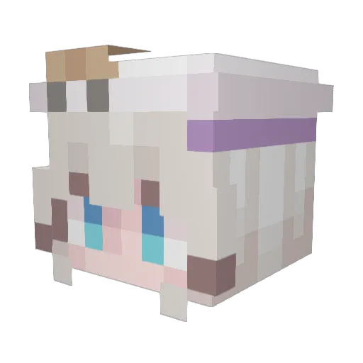 MrResidentFox Minecraft avatar head, 3D render