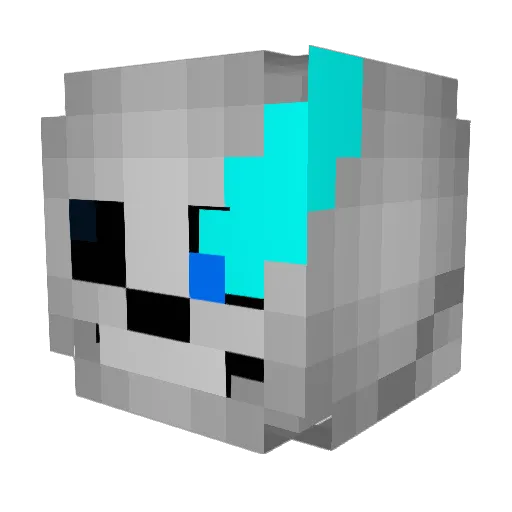 MrReyRey Minecraft avatar head, 3D render